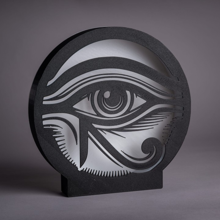 Lampe Œil d'Horus – Éclairage LED Égyptien - Lampes - Vue 1 - Impression 3D France