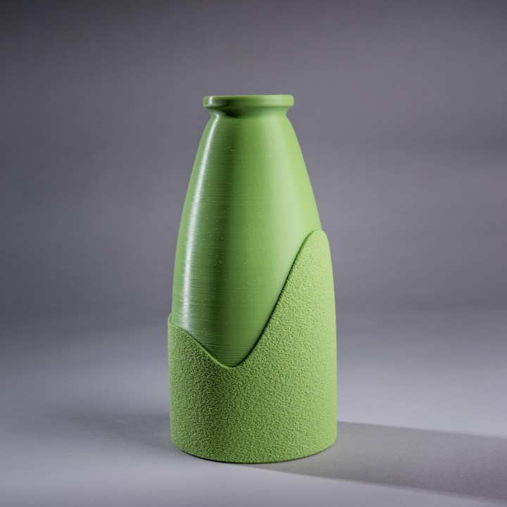 Double Texture – Vase Vert Design - Vases - Vue 1 - Impression 3D France