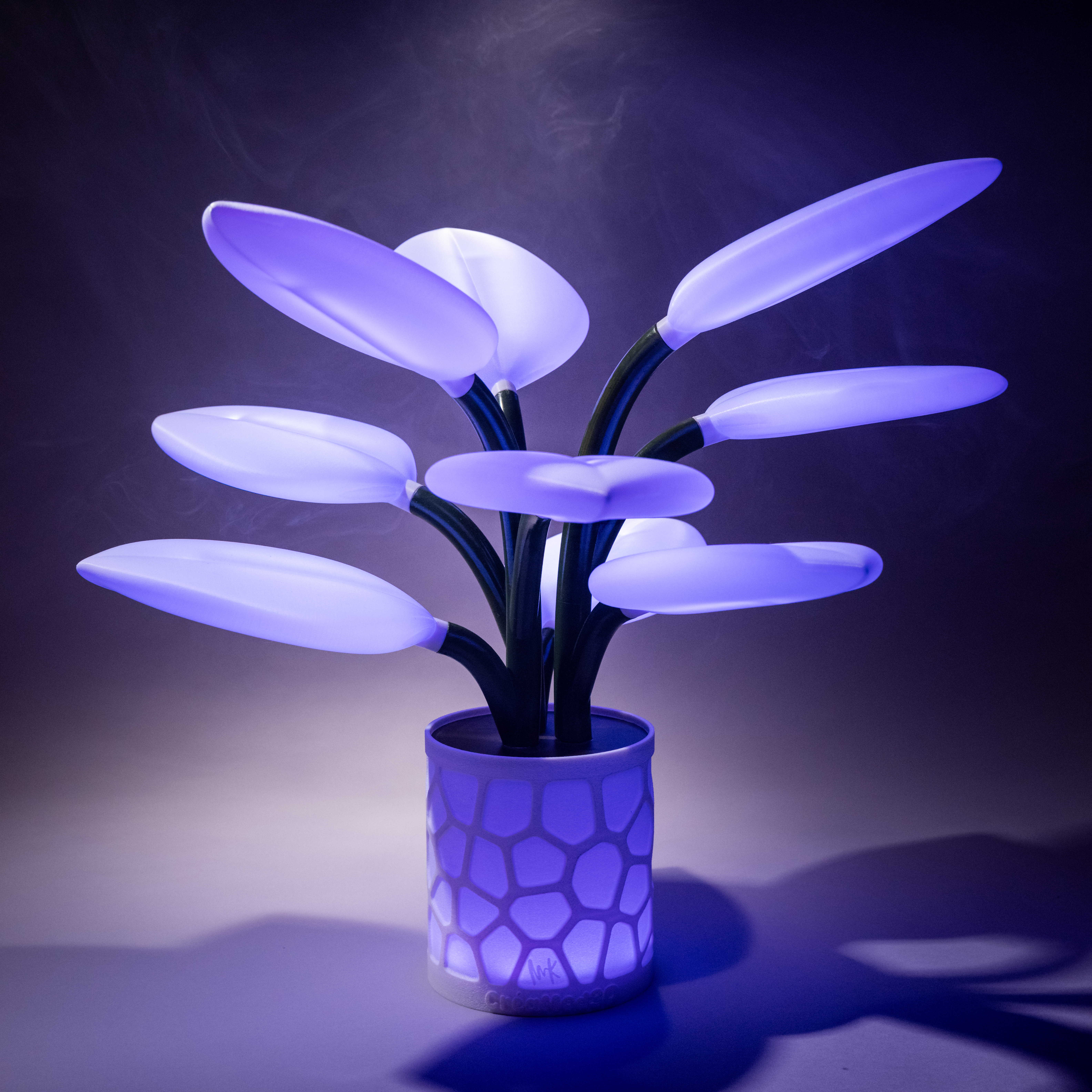 BloomLight XL RGB – Lampe fleur 55 cm - Lampe en PLA | Impression 3D CreaMod3D - Vue 3
