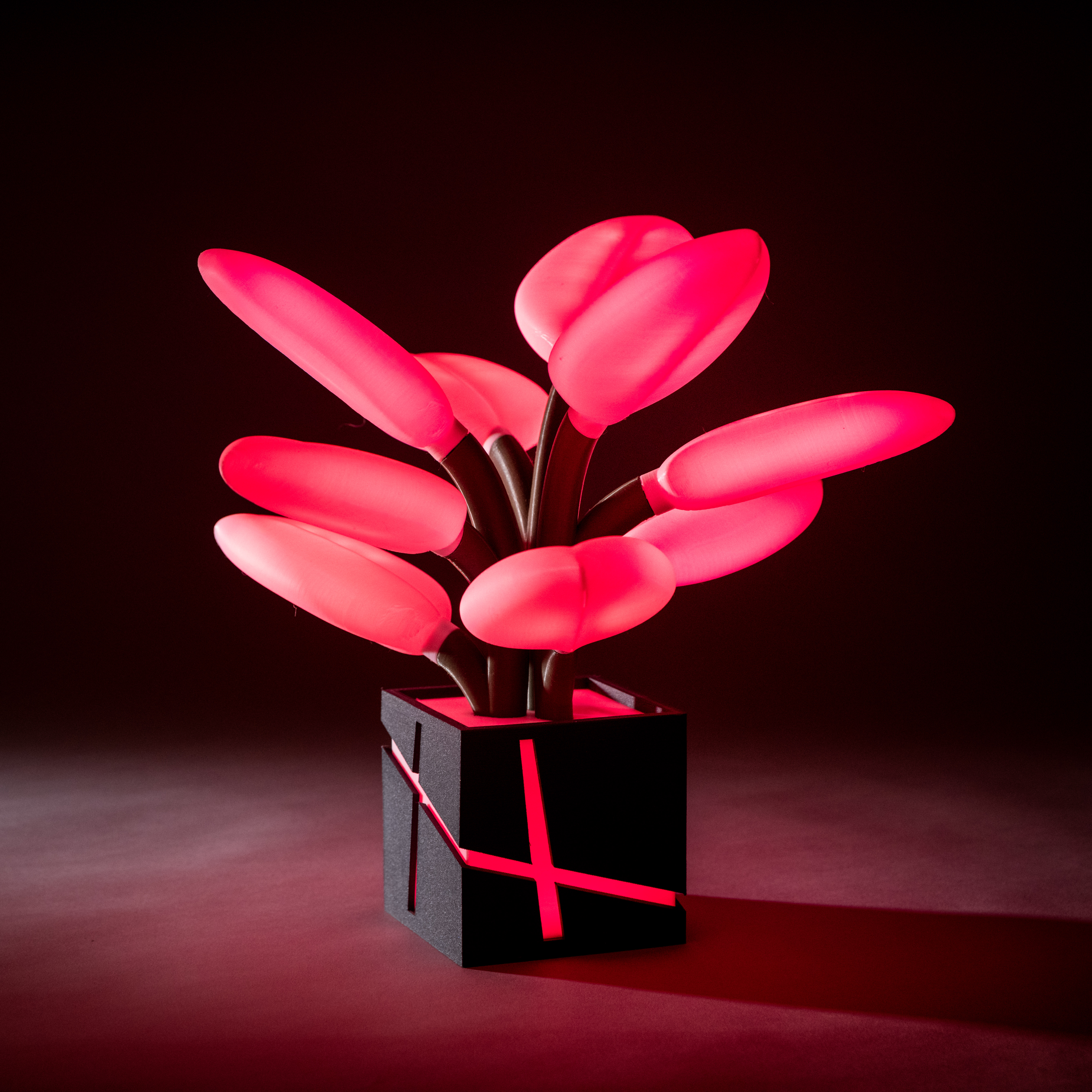 BloomLight Mini – Lampe fleur RGB Bluetooth - Lampe en PLA | Impression 3D CreaMod3D - Vue 2