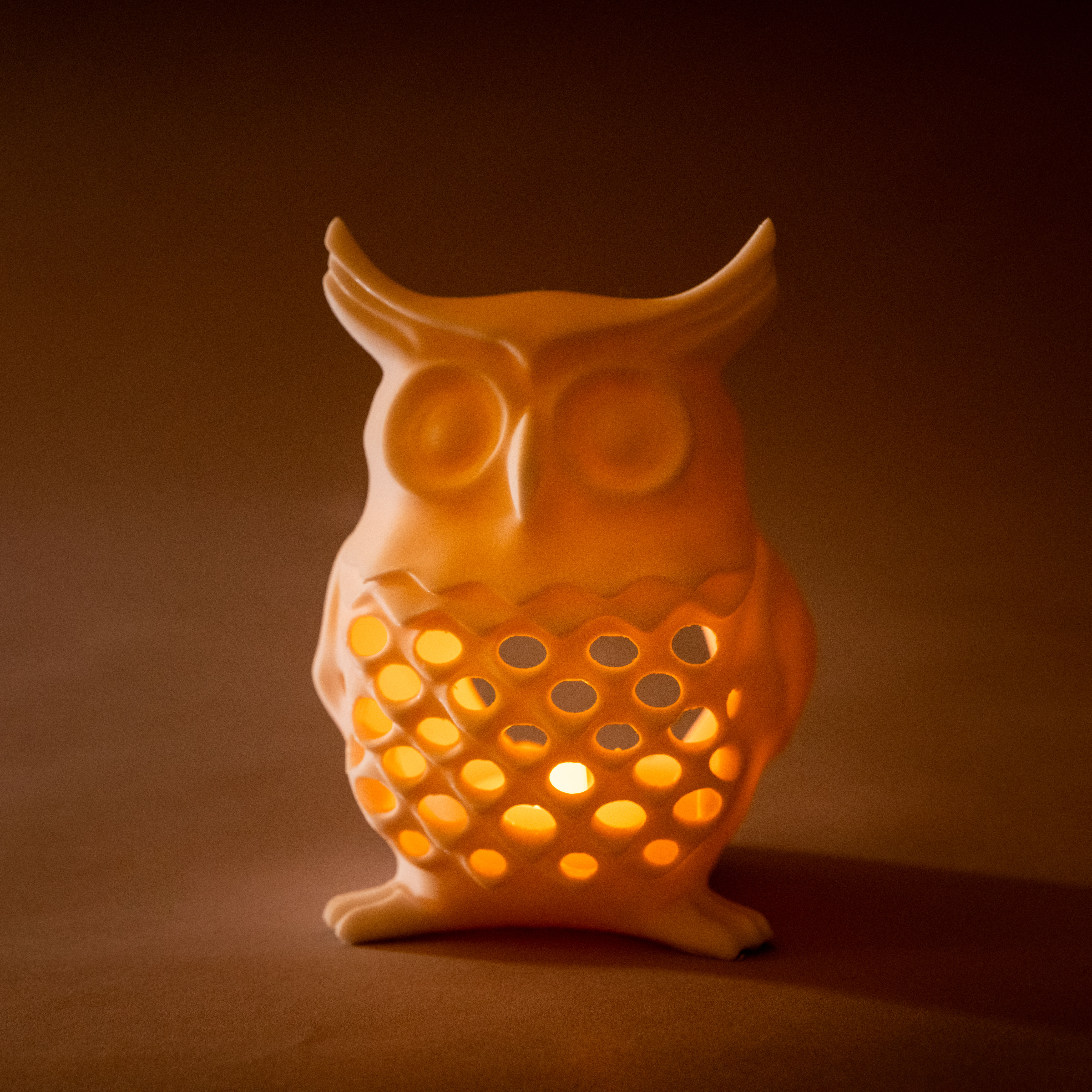 Owlight – Photophore Hibou - Décoration en PLA | Impression 3D CreaMod3D - Vue 2