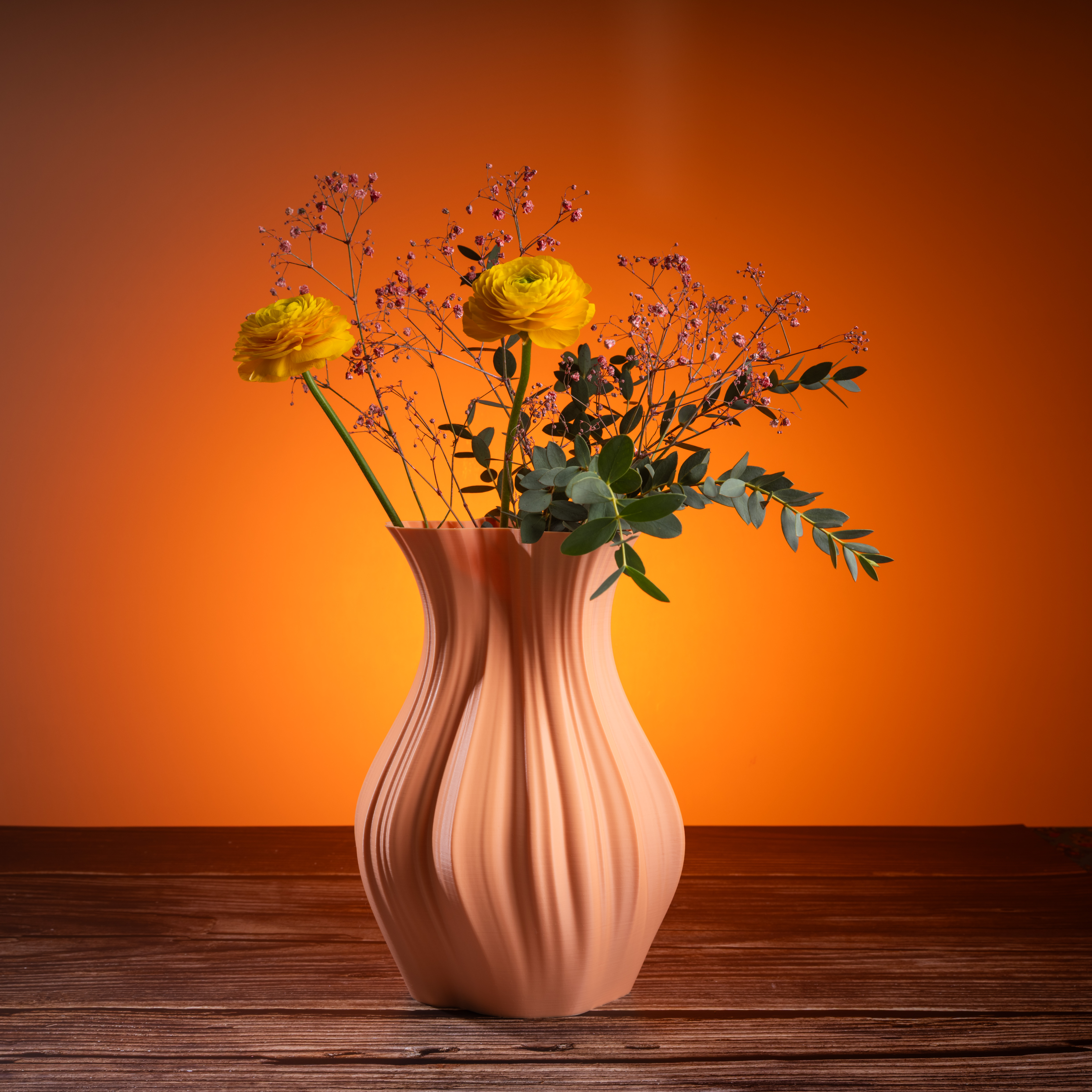 FloraWave – Vase grand format - Décoration en PLA | Impression 3D CreaMod3D - Vue 2
