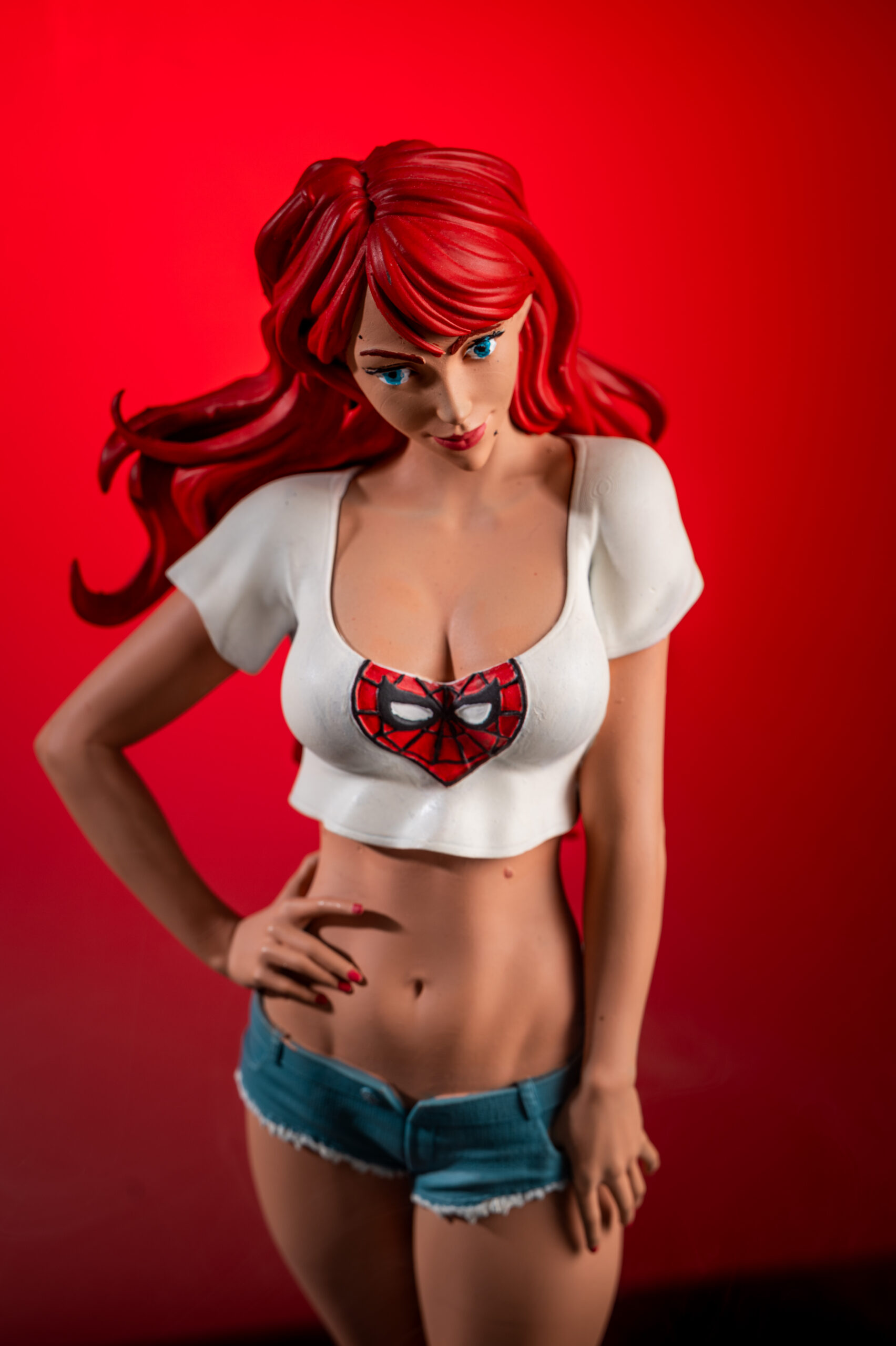 Mary Jane Spider-Man Figurine 3D Résine Peinte Main CreaMod3D - Image 4