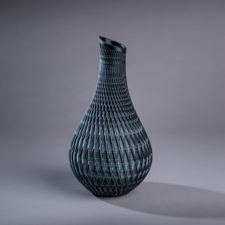 Obsidienne – Vase design noir et blanc